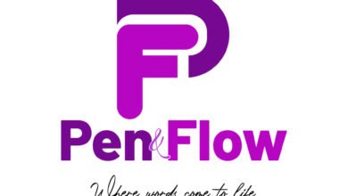 pen and flow logo by urmi zehra