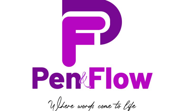 pen and flow logo by urmi zehra